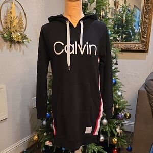 Calvin Klein Performance Long Hooded Sweater Dress Size Small
